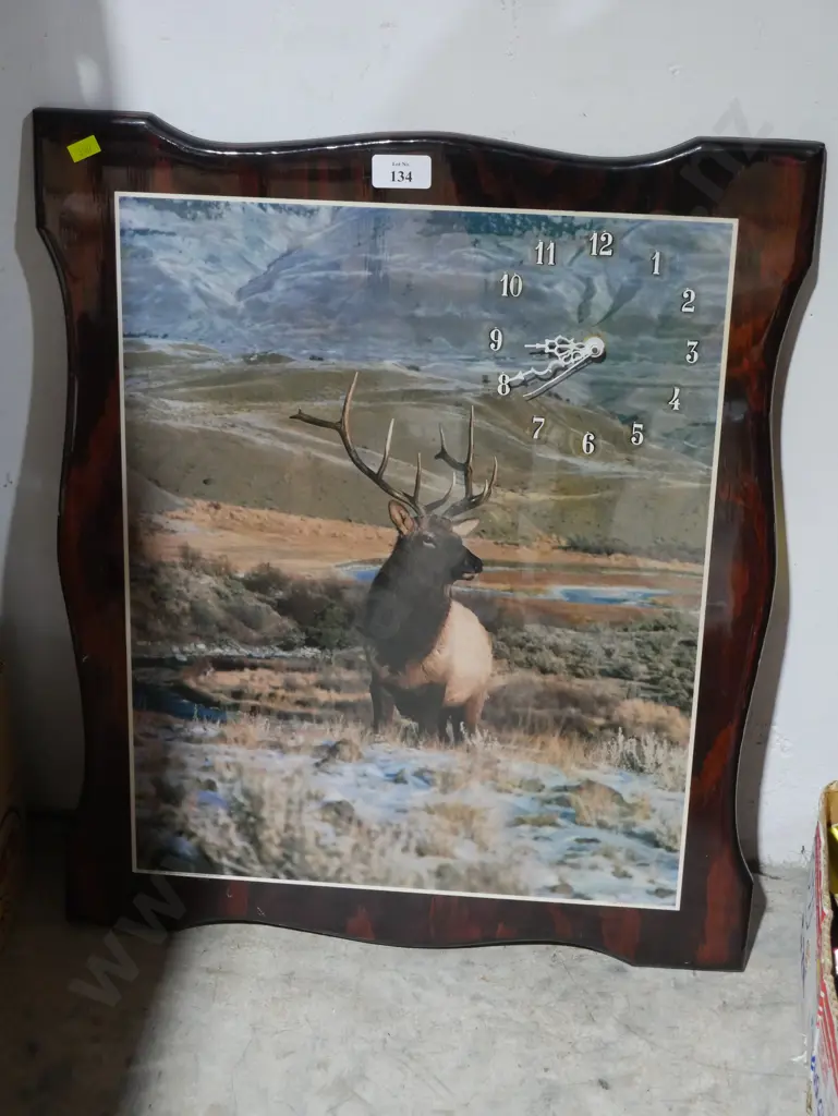 Stags head wall clock Image 1++