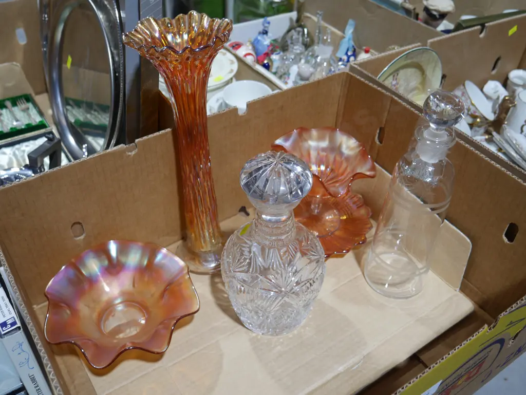 Carnival glass, Crystal decanter Image 1++