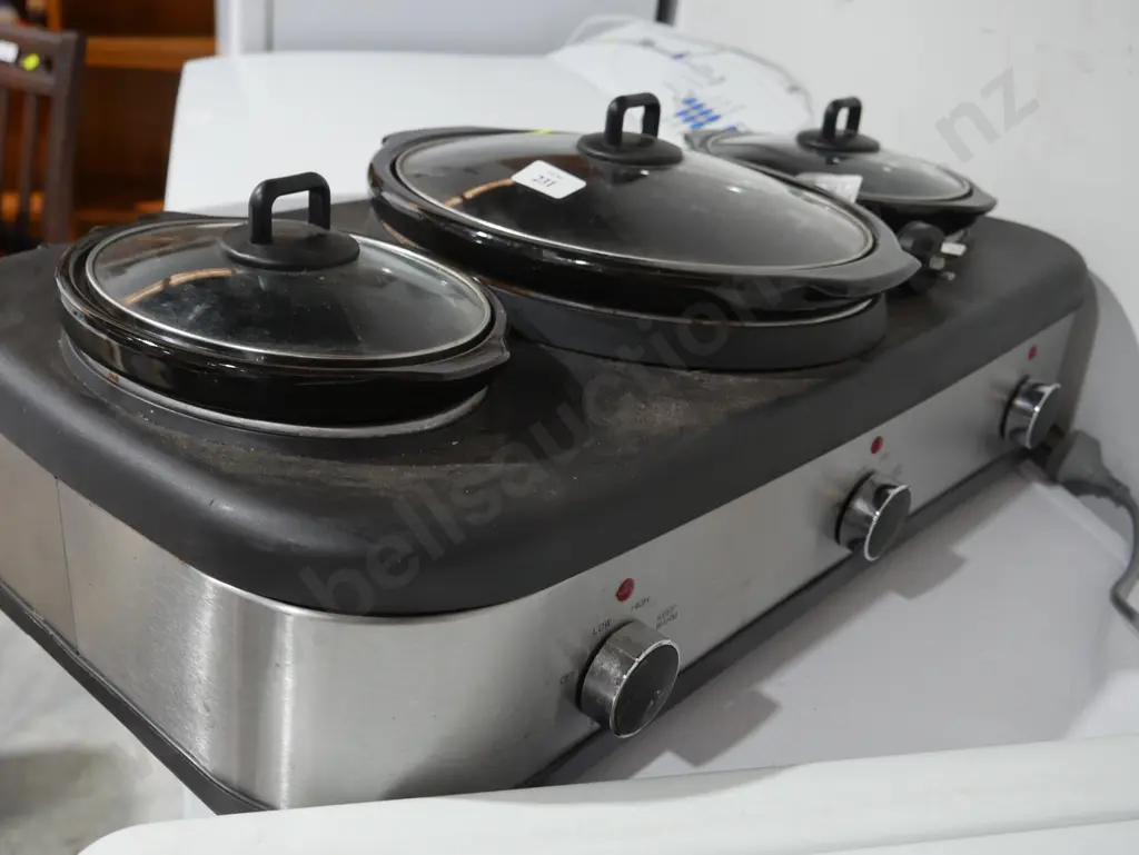 3 bay slow cooker Image 1++