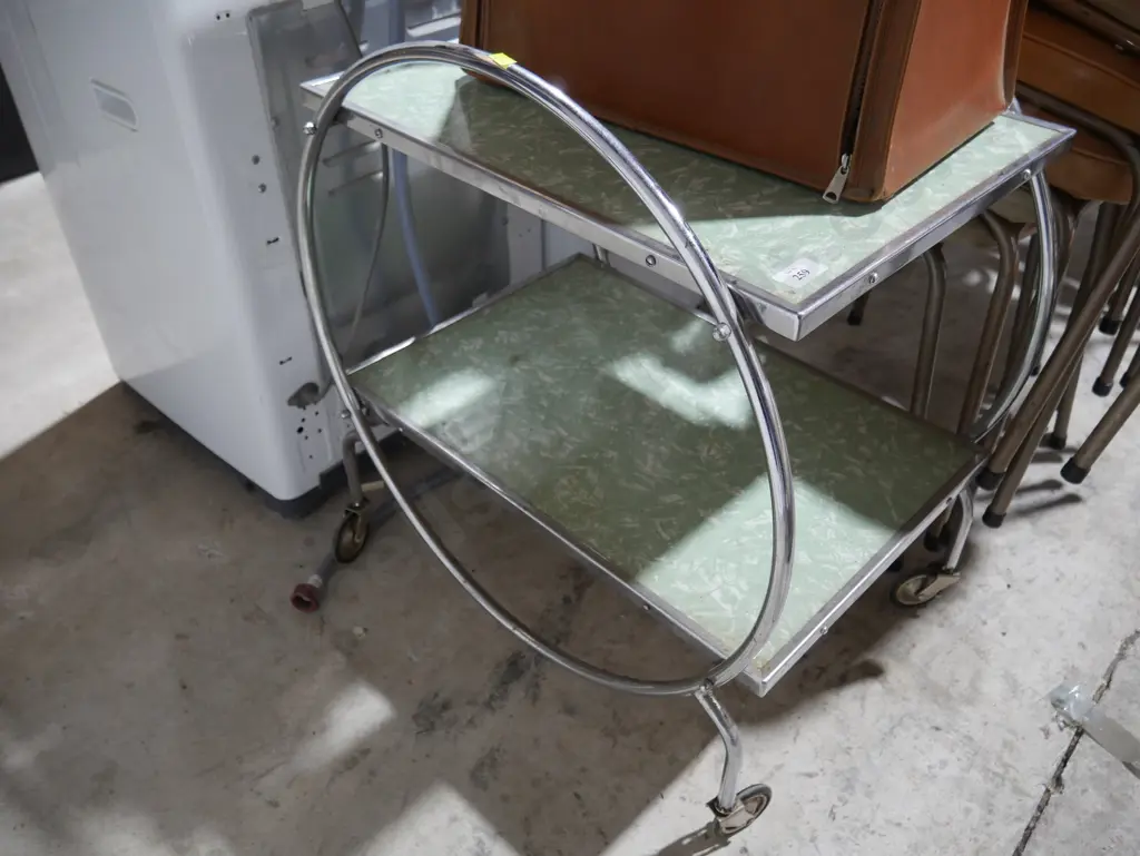 Chrome tea trolley Image 1++