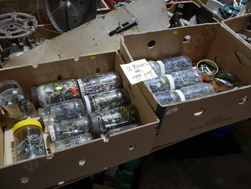 2 boxes assorted bolts etc Image 1++