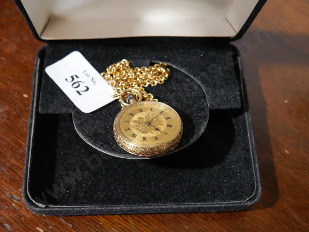 18ct gold fob watch Image 1++