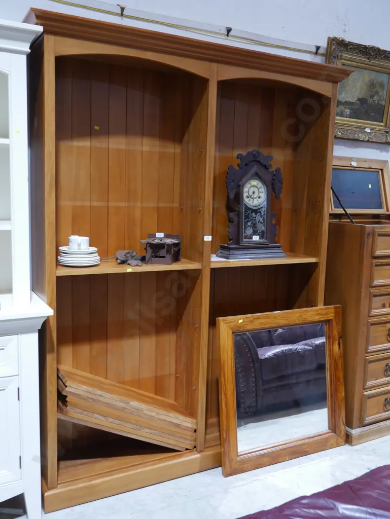 Double solid wood bookcase Image 1++