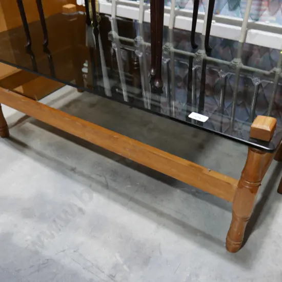 Glass top coffee table