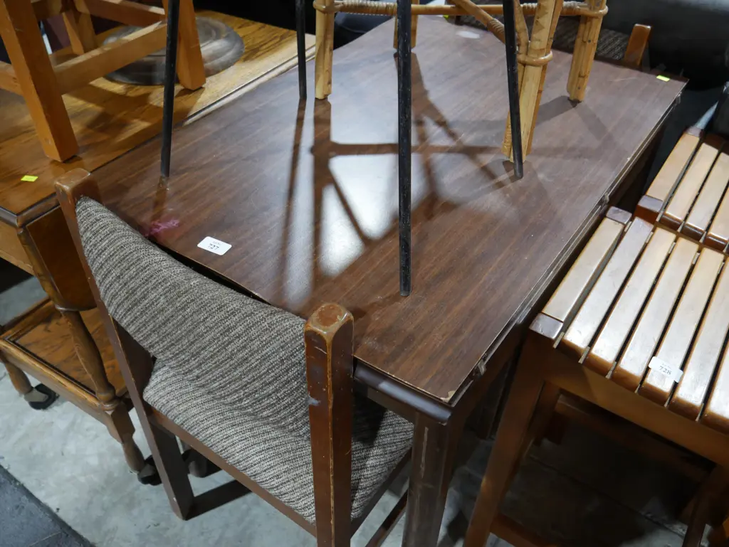 Flip top dining table and 2 chairs Image 1++