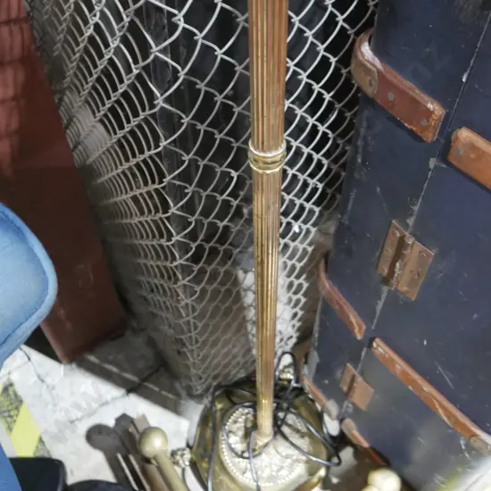 Brass standard lamp