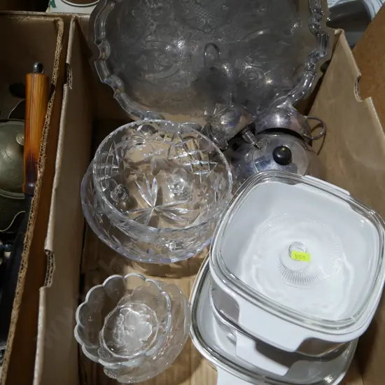Ep ware, crystal bowls etc
