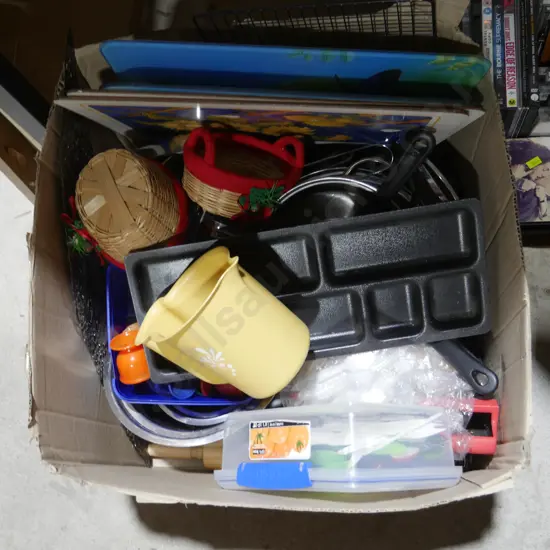 Box of kitchenware etc