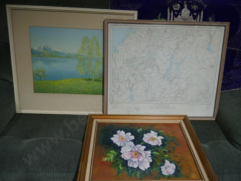 Artworks, framed map Image 1++
