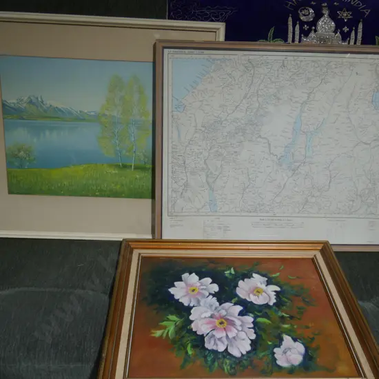Artworks, framed map