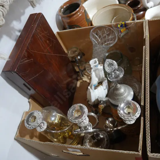 Candlestick holder, decanter, vases etc