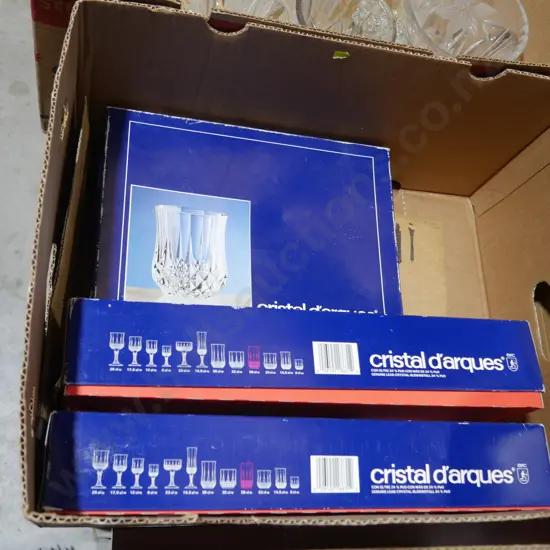 Boxed crystal glasses