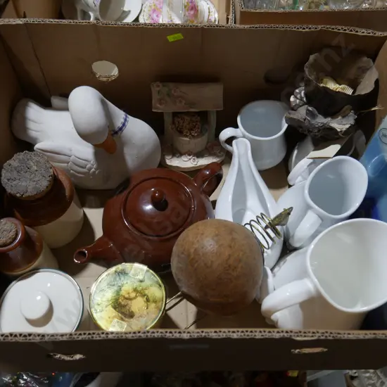 Jugs, teapot etc