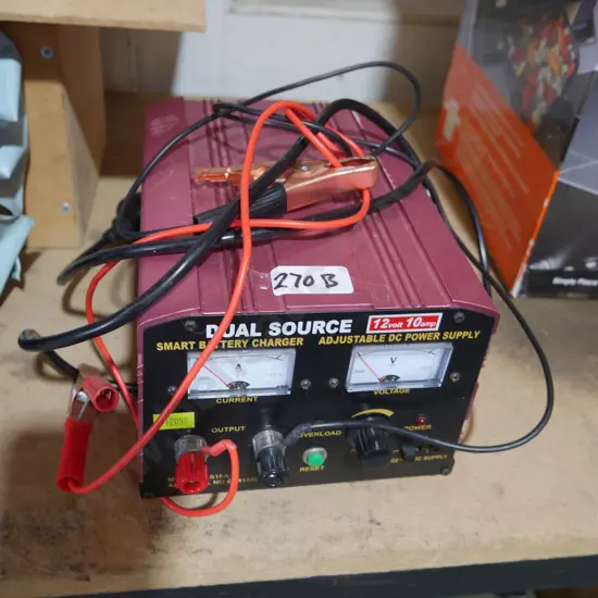 Dual source battery charger