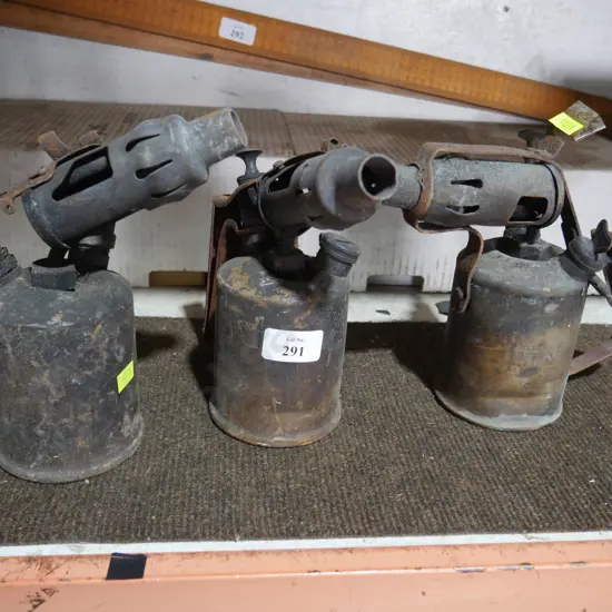 Three blow torches
