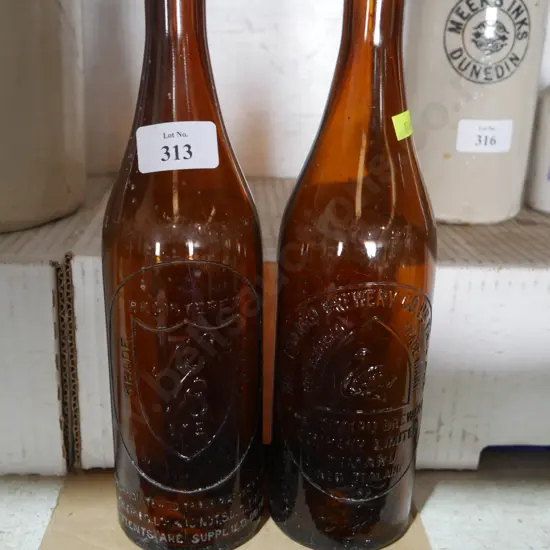 Timaru Breweries, NZB glass beer bottles etc