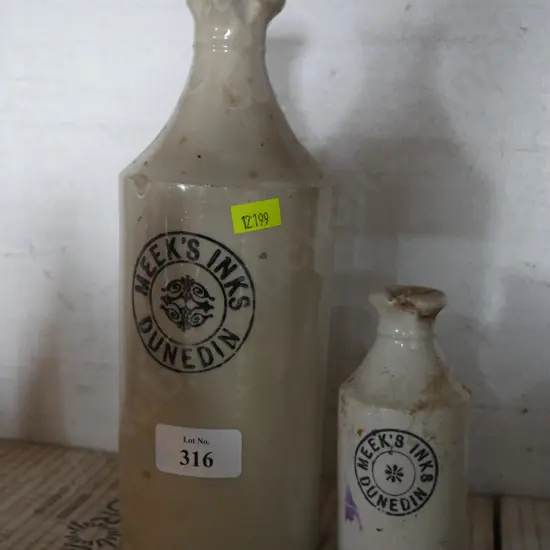 Two Meeks inks Dunedin stone bottles