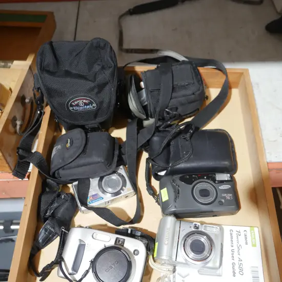 Assorted cameras