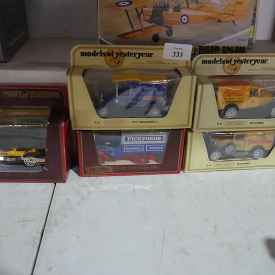 5 Matchbox model trucks