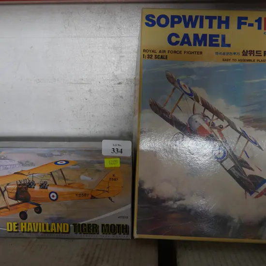 2 model kit fighter planes