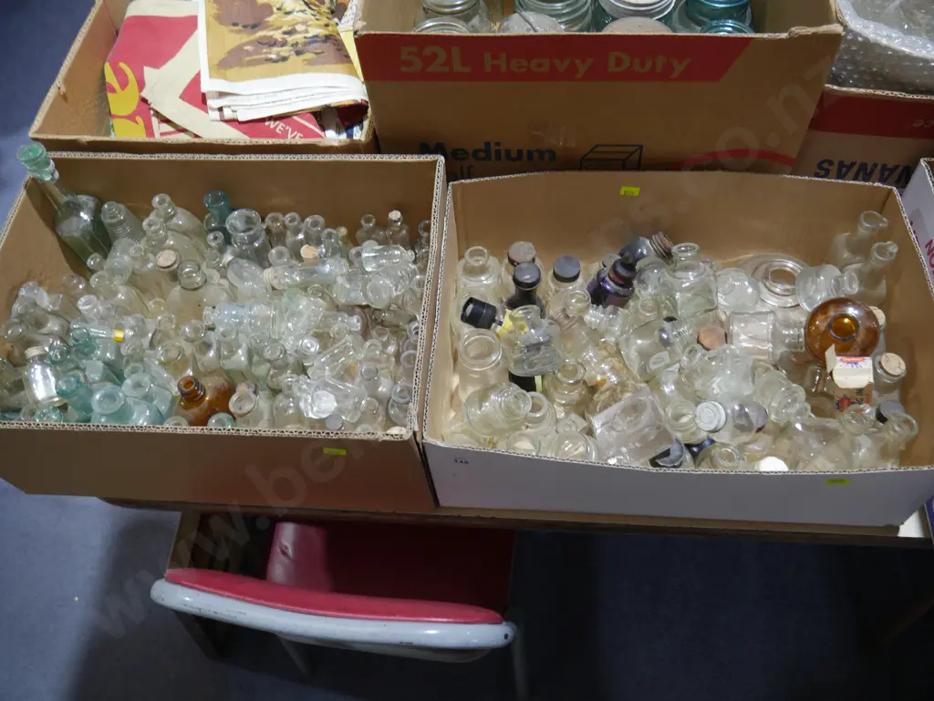 2 boxes of glass bottles Image 1++