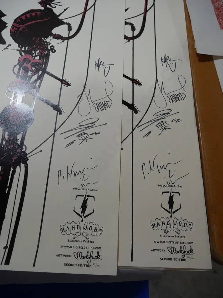 Five Shihad posters - two signed by the band Image 1++