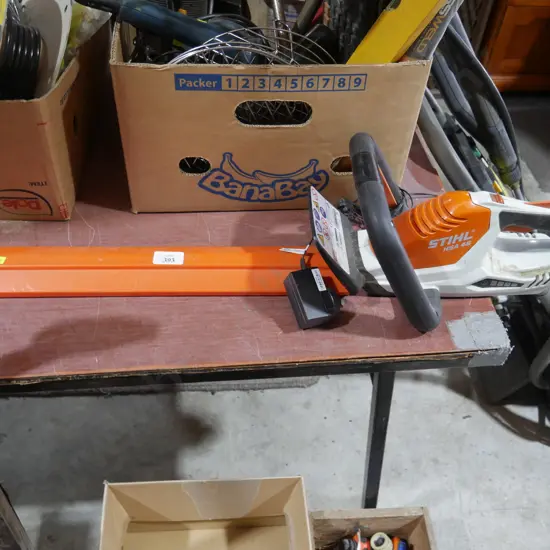 Stihl hedge trimmer with built in battery