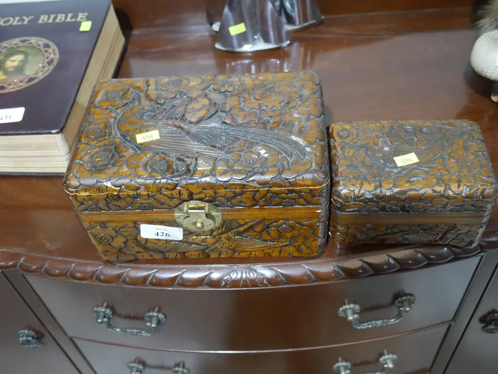 2 camphor wood boxes Image 1++