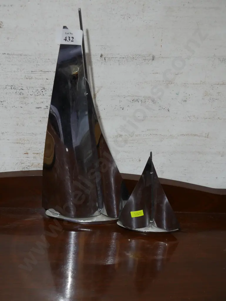 Chrome sailboat ornaments Image 1++