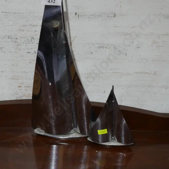 Chrome sailboat ornaments