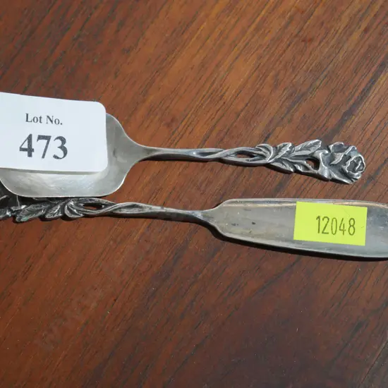 Sterling silver spoon etc