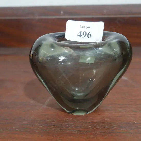 Signed glass vase