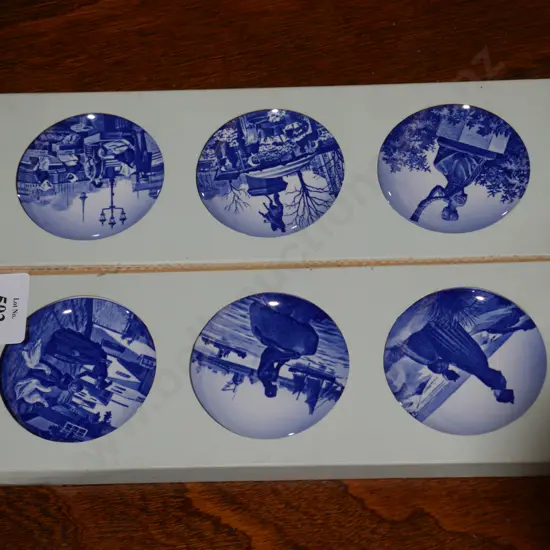 Royal Copenhagen set of six collectors plates