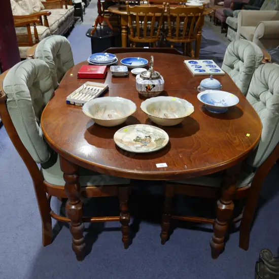 Dining table and four chairs
