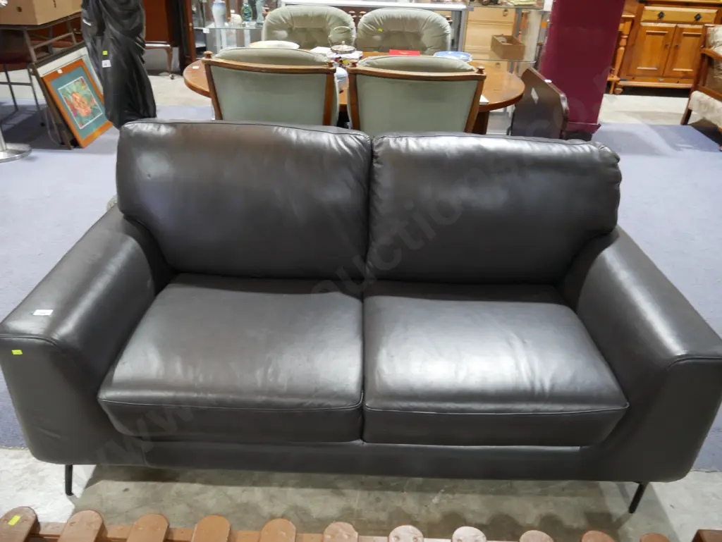 Two seater leather sofa Image 1++