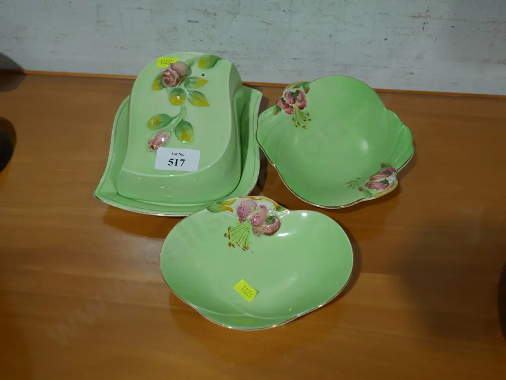 Royal Winton butter dish and plates Image 1++