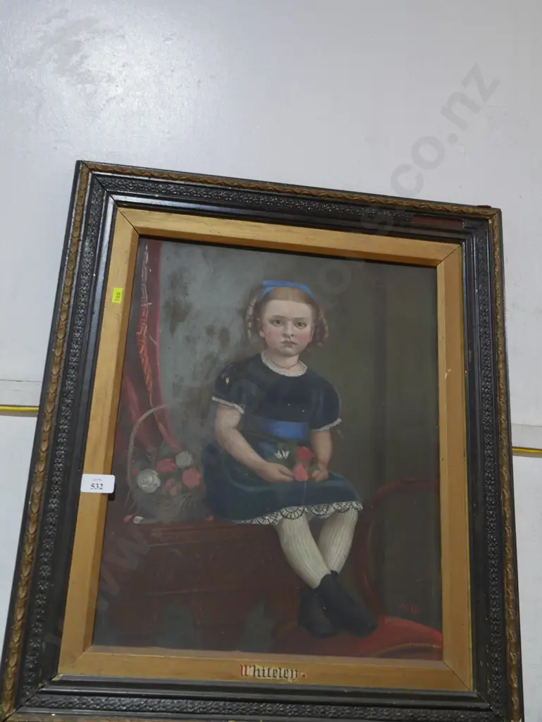 Framed artwork, titled Whiteley, signed NW Image 1++
