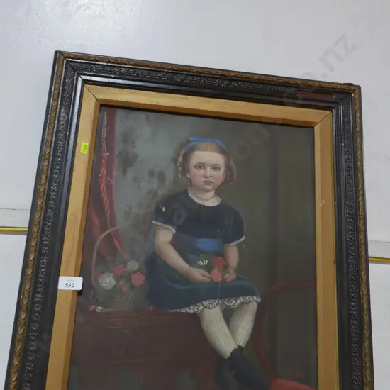 Framed artwork, titled Whiteley, signed NW