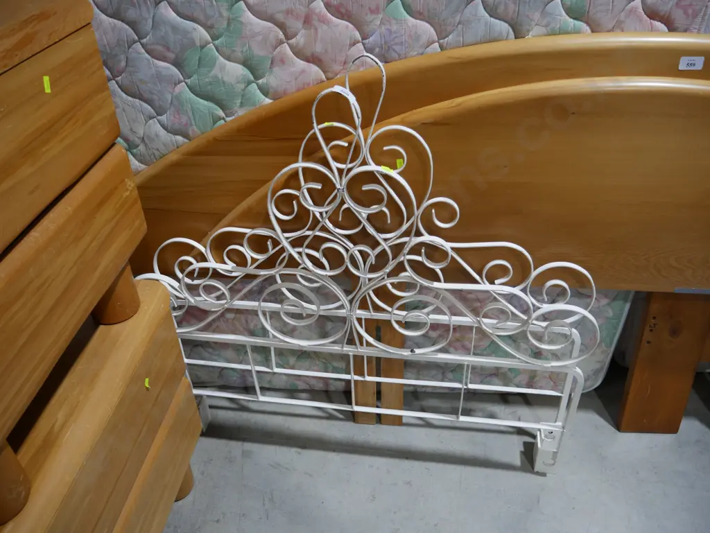 Two single wrought iron headboards Image 1++