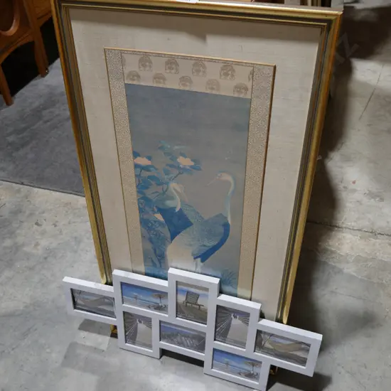 Silk artwork and photo frame