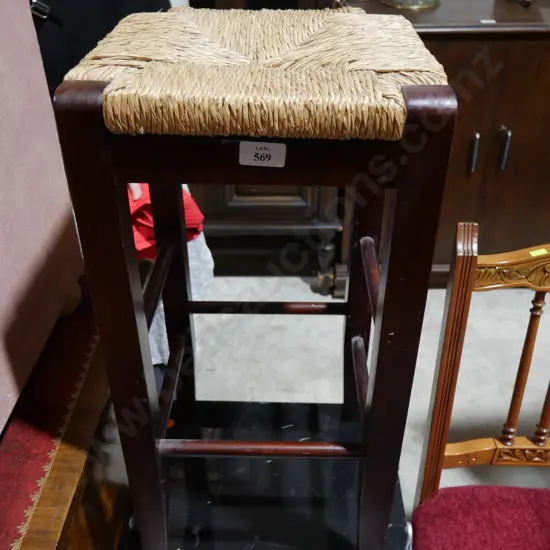 Woven top stool