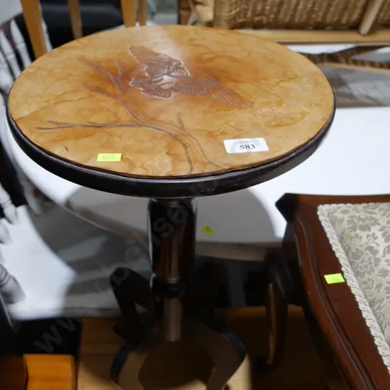Leather top wine table