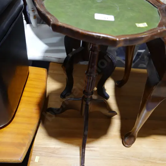 Leather top plant table
