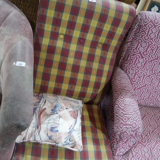 High back bedroom chair