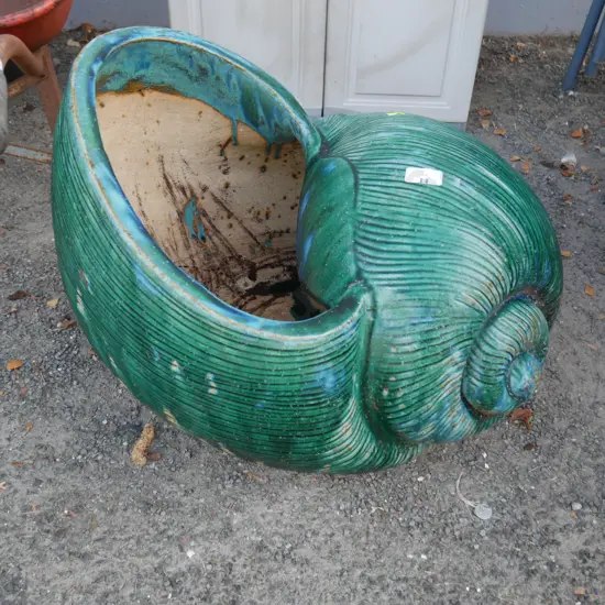 Large shell plant pot