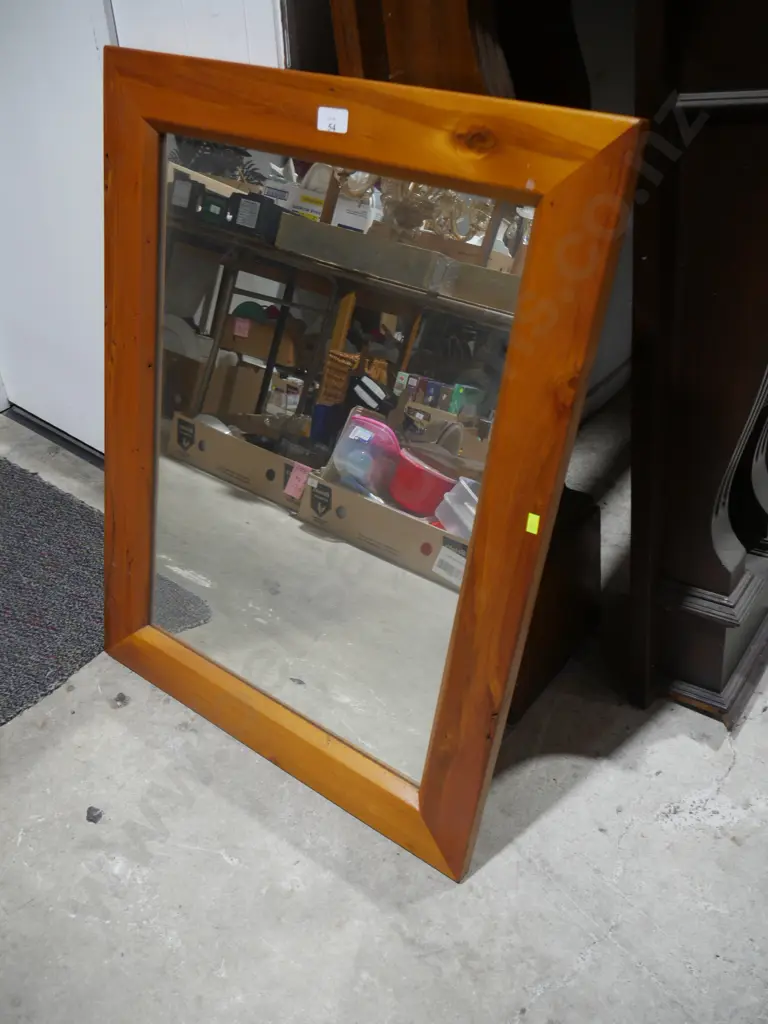 Wood frame wall mirror Image 1++