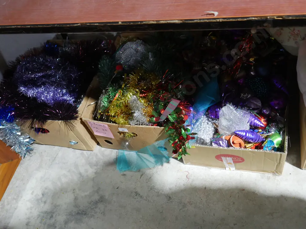 3 boxes of Christmas decorations Image 1++
