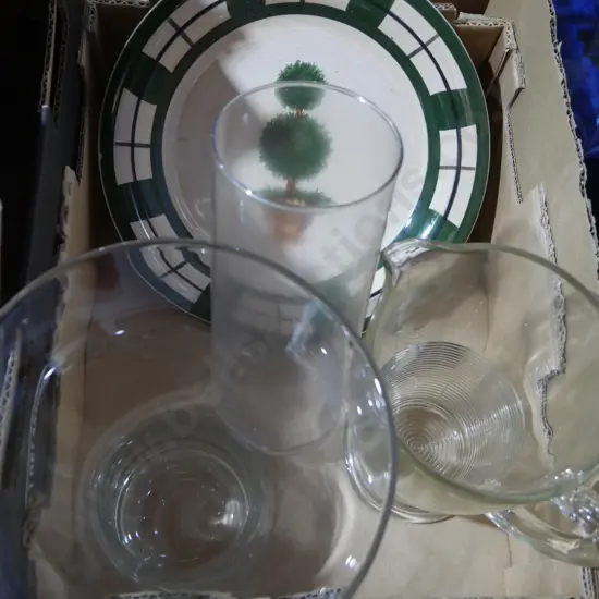 Glass vases etc