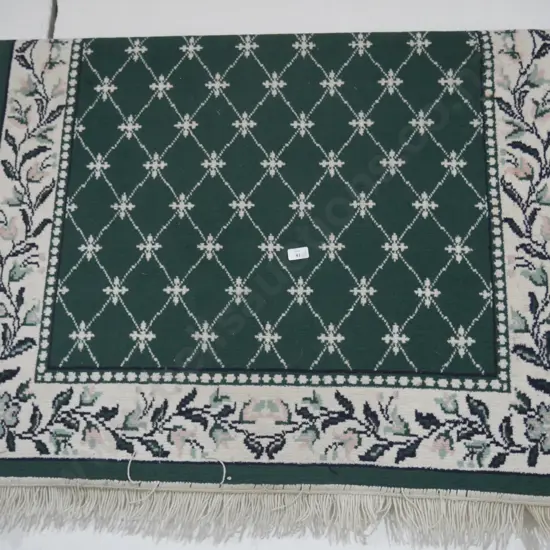 Green floor rug