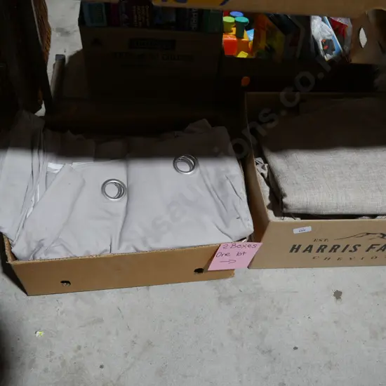 2 boxes of curtains